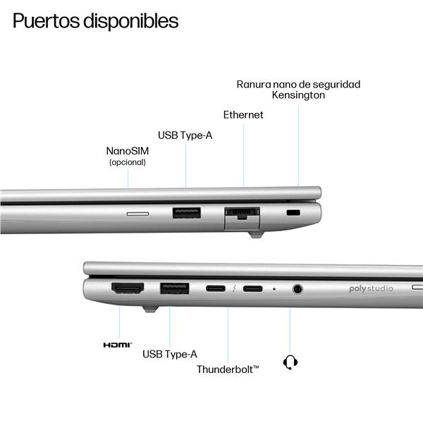 Portátil HP EliteBook 6 G1i de 14'' Ultra 7 225U 16GB 512GB W11P - Imagen 2
