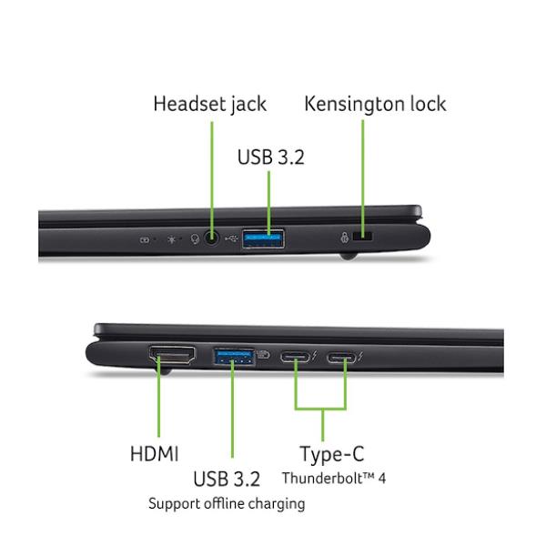 Portátil Acer TRAVELMATE P6 de 14" táctil Ultra 5 226V 16GB 512GB W11P - Imagen 4